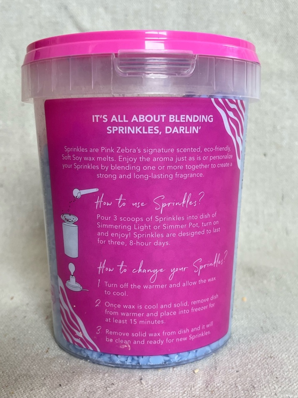 Pink Zebra Island Breeze Sprinkles Soy Wax Melts 16 oz. Home Fragrance - Picture 2 of 3